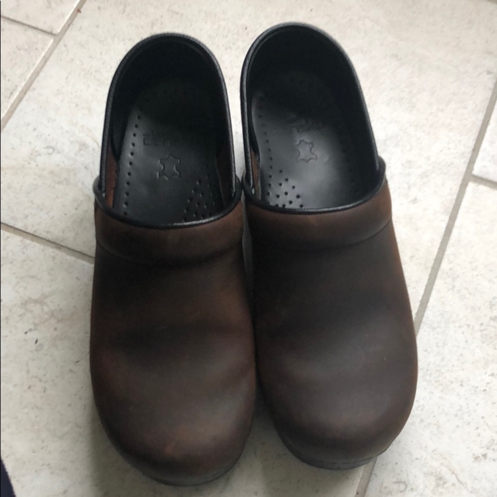 Dansko shoes, brown leather
